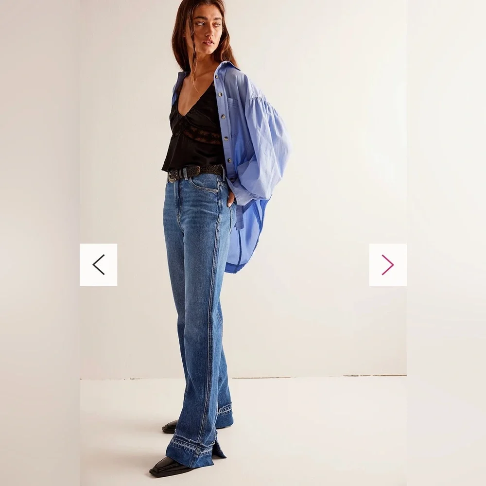 Free People We The Free Fosse Flare Jeans - Picture 3 of 10